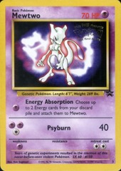 Mewtwo 3  Movie Stamp Non-Holo Black Star Promo - Mewtwo Strikes Back Movie Exclusive